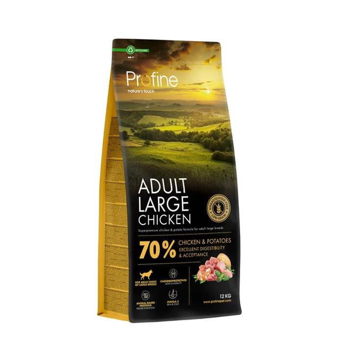 Profine Xira Trofi Skulou Adult Large Breed Kotopoulo & Patata 12Kg
